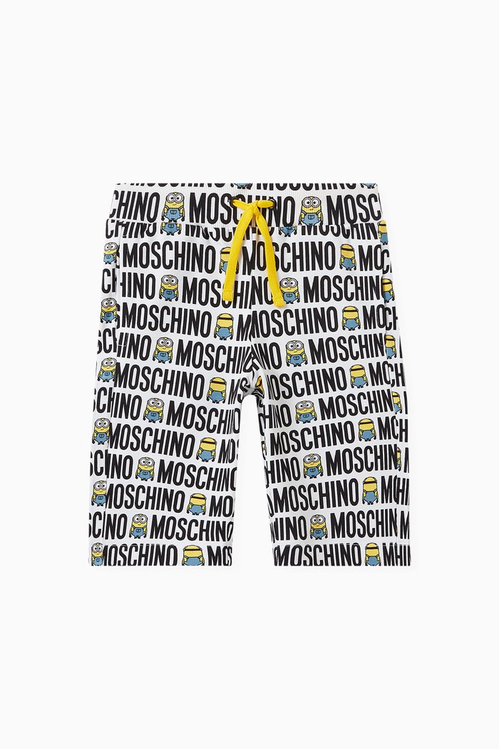 

All-over Minions© Print Bermuda Shorts, White