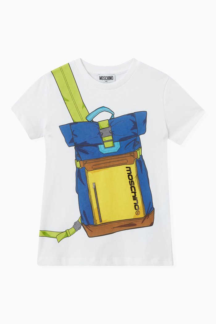 

Animated Bag Print T-shirt in Cotton, White
