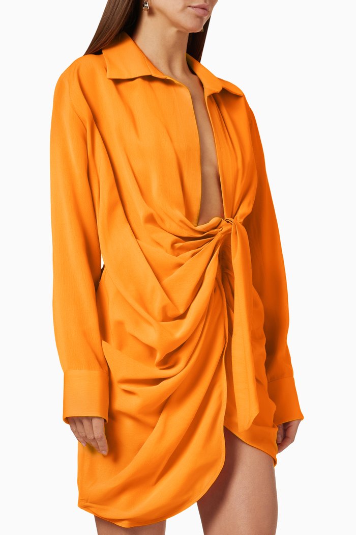 La robe Bahia Dress in Viscose, Orange