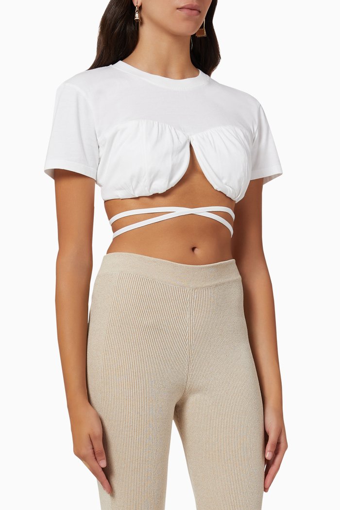 

Le T-shirt Baci in Organic Cotton, White