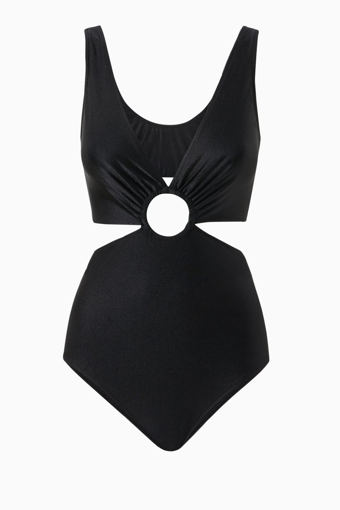 

Cut-Out One Piece Swimsuit, Black