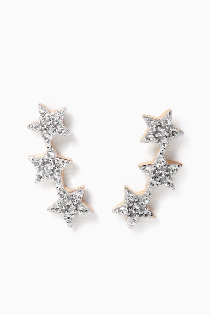 

Superstar Shooting Star Studs in 18kt Vermeil, Yellow