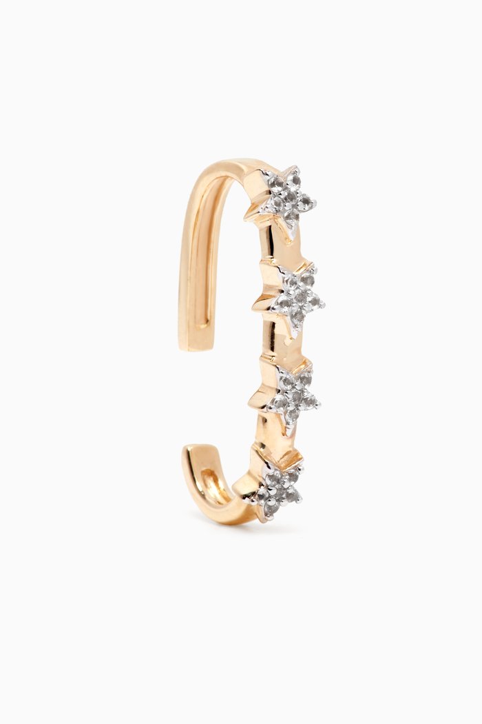 

Superstar Cosmic Single Ear Cuff in 18kt Vermeil, Yellow