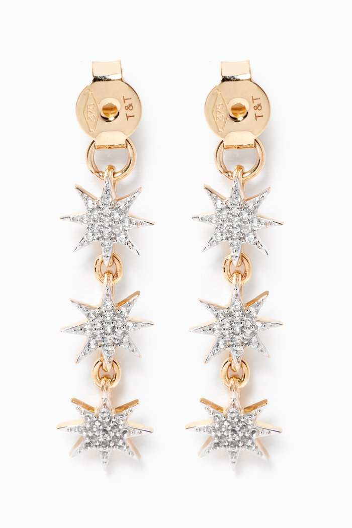 

Superstar Triple Star Earring Backs in 18kt Vermeil, Yellow