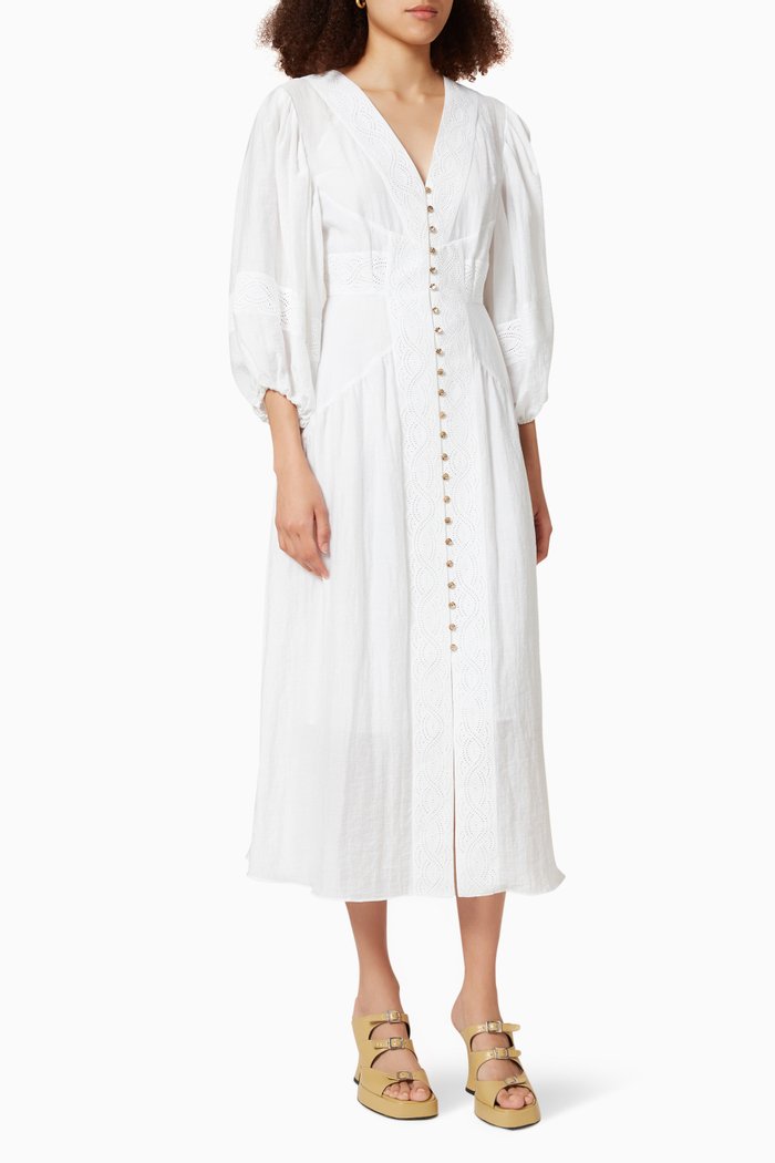 

Moving On Midi Dress, White