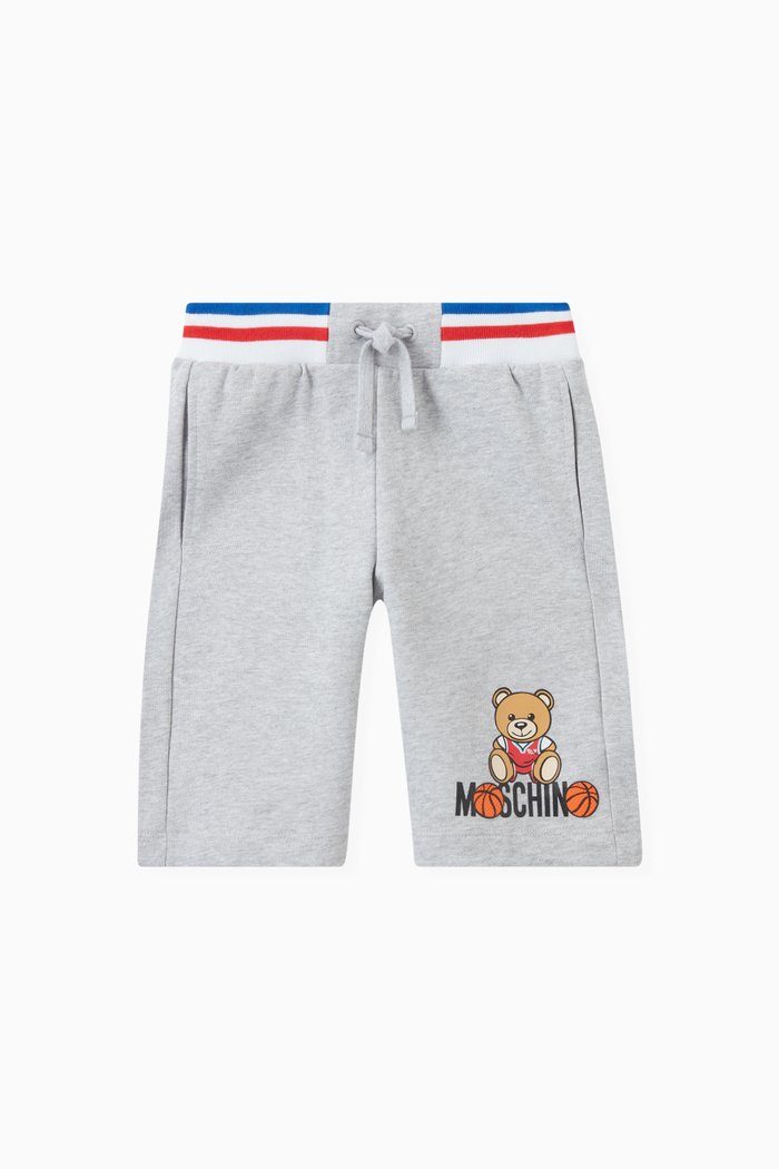 

Basketball Bermuda Shorts in Cotton Fleece, Grey