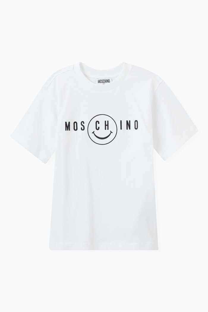 Smiley© Maxi T-shirt in Cotton, White