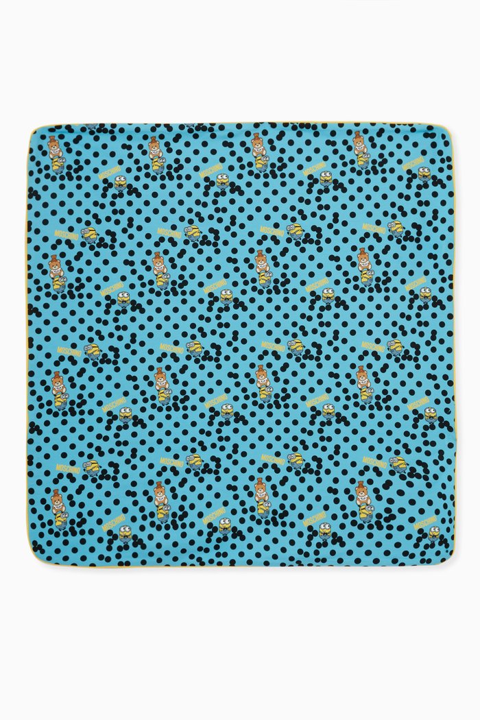 

Minions© & Teddy Bear Print Blanket in Fleece, Blue