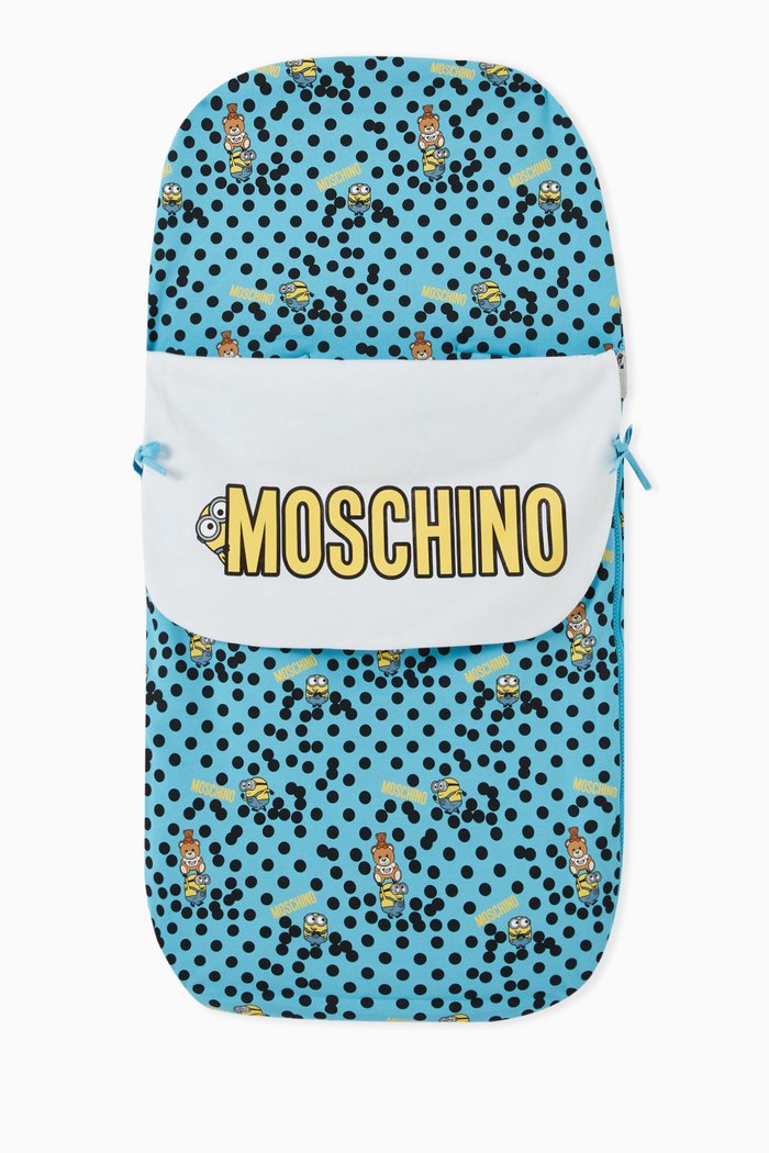 

Minions© & Teddy Bear Print Sleeping Bag in Cotton, Blue