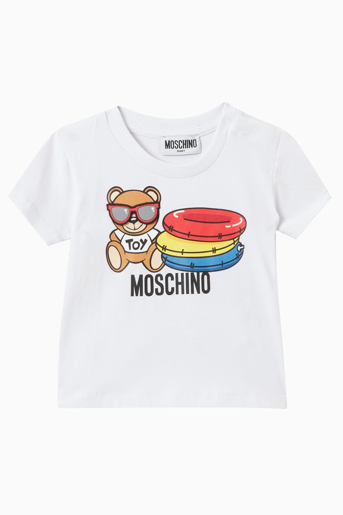 

3D Baywatch Teddy T-shirt in Cotton, White