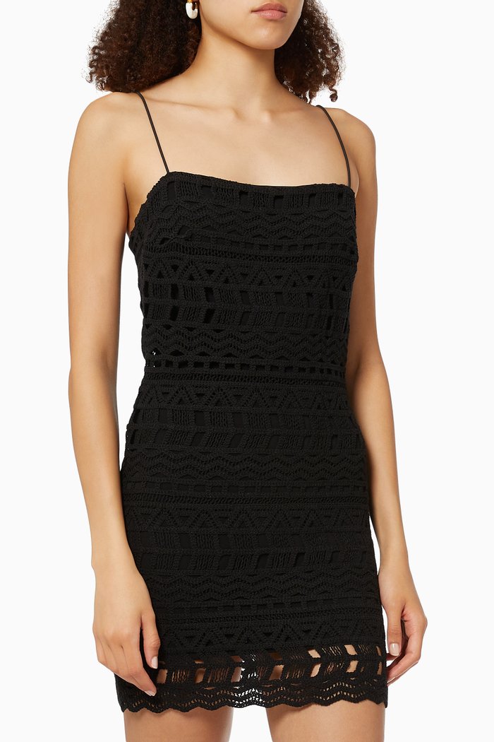 

Ines Mini Dress in Cotton, Black