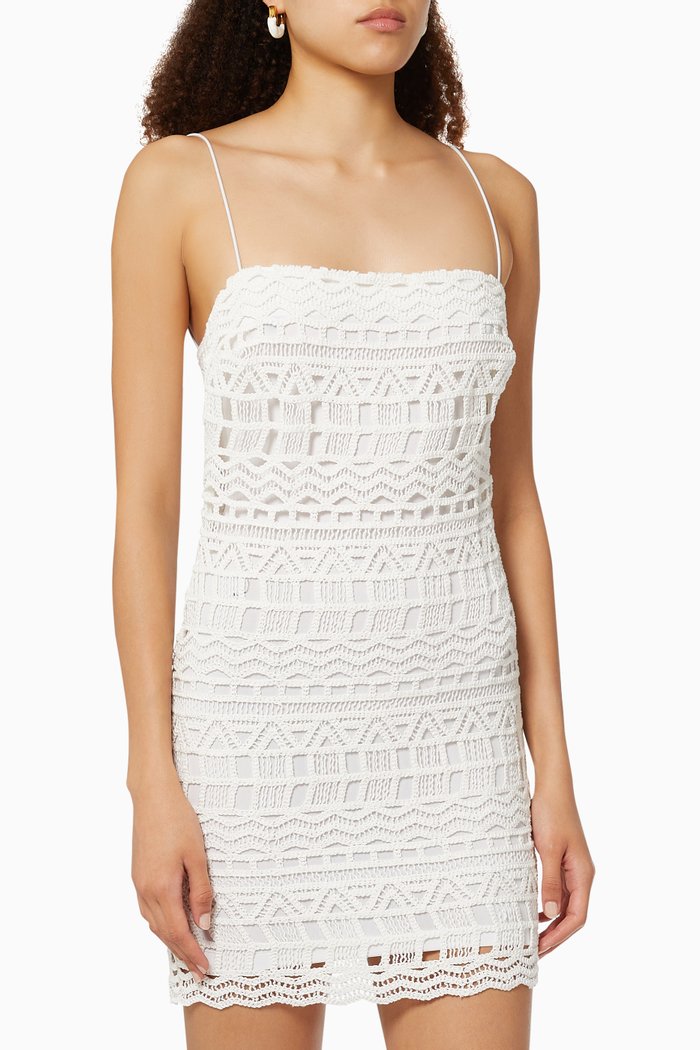 

Ines Mini Dress in Cotton, White