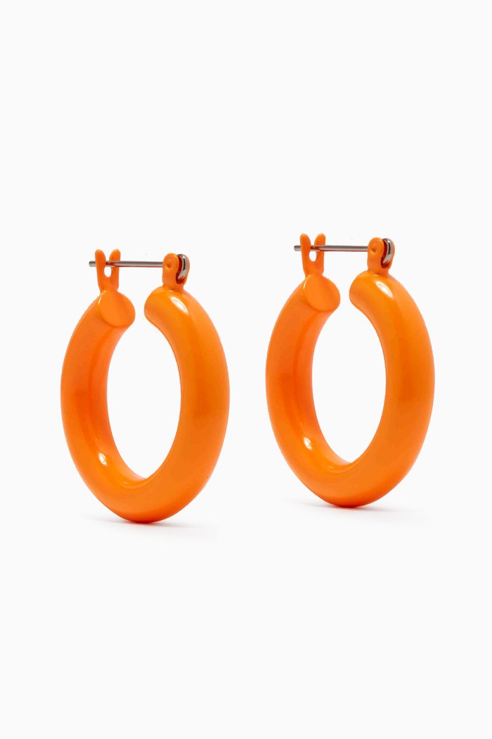 

Rainbow Baby Amalfi Hoops in Powder-coated Brass, Orange