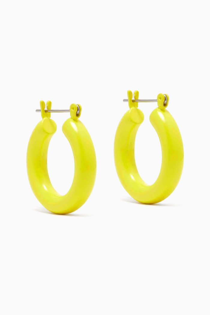 

Rainbow Baby Amalfi Hoops in Powder-coated Brass, Yellow