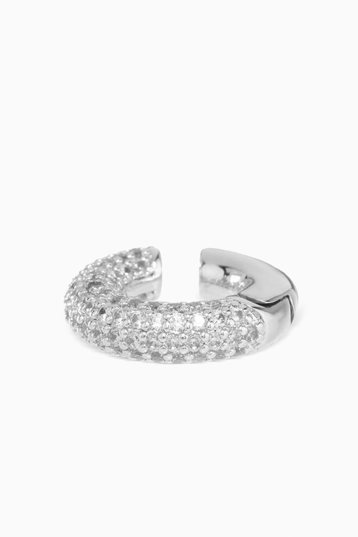 

Pavé Amalfi Single Ear Cuff in Silver Plated Brass