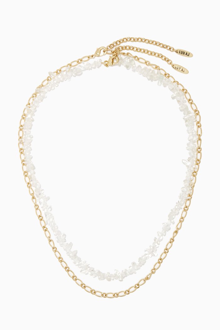 

Rock Candy Necklace Duo in 18kt Gold Plated Brass