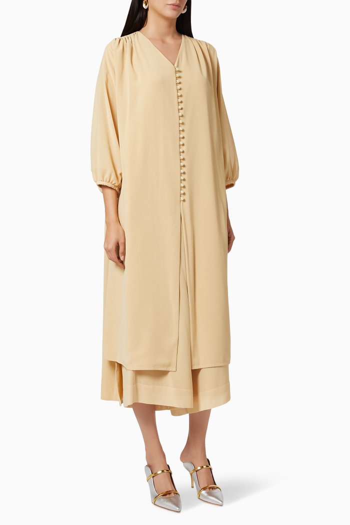 

Tunic & Pants Set in Chiffon, Yellow