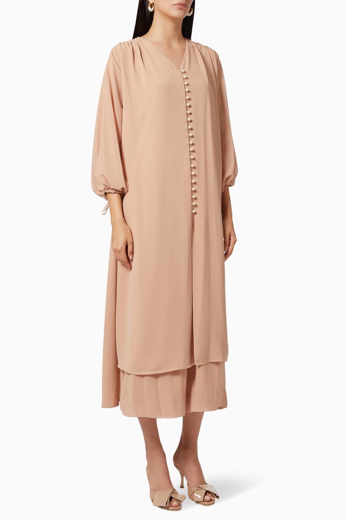 

Tunic & Pants Set in Chiffon, Pink