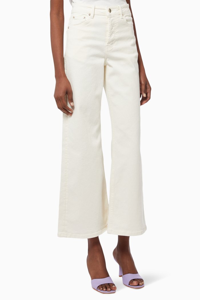 

Wide-Leg Jeans in Denim Canvas, Neutral