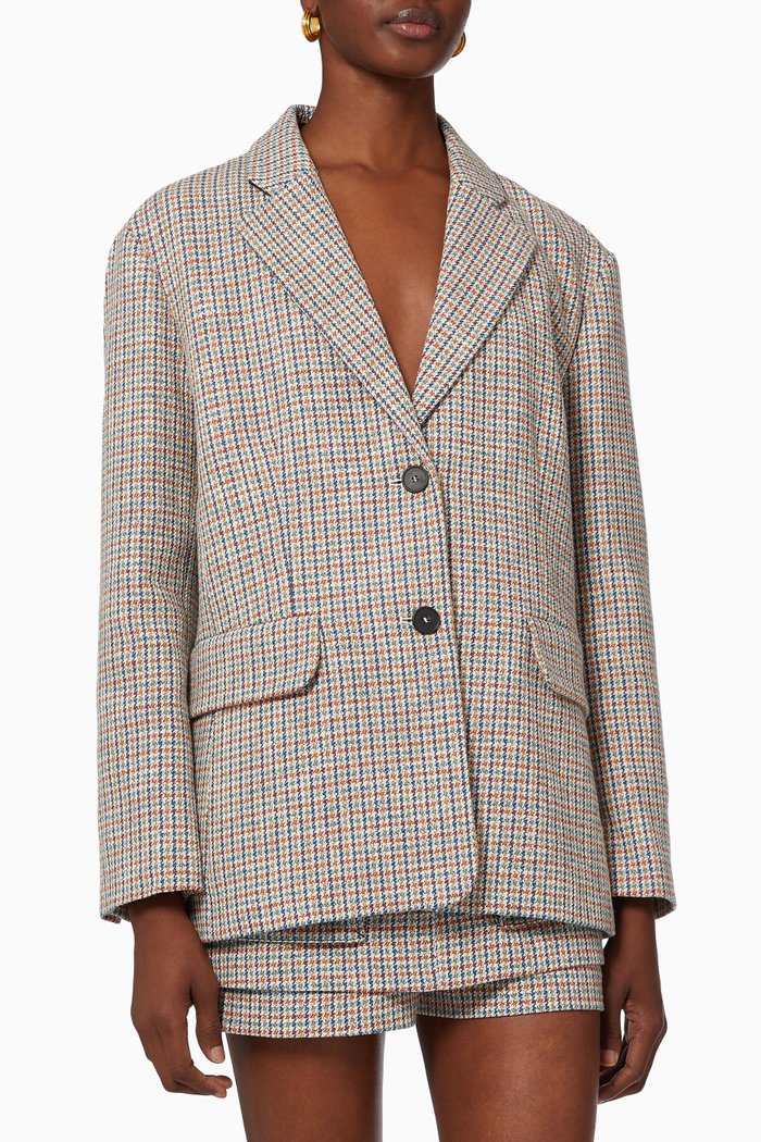 

Houndstooth Tailored Jacket, Multicolour