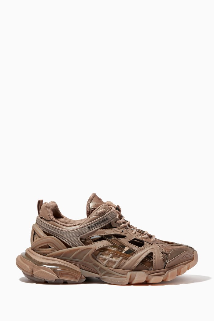 

Track.2 Clear Sole Sneakers in Mesh & Nylon, Neutral
