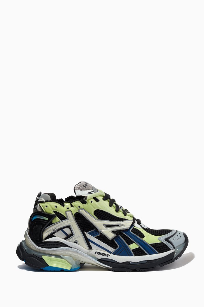 

Runner Sneakers in Mesh & Nylon, Green