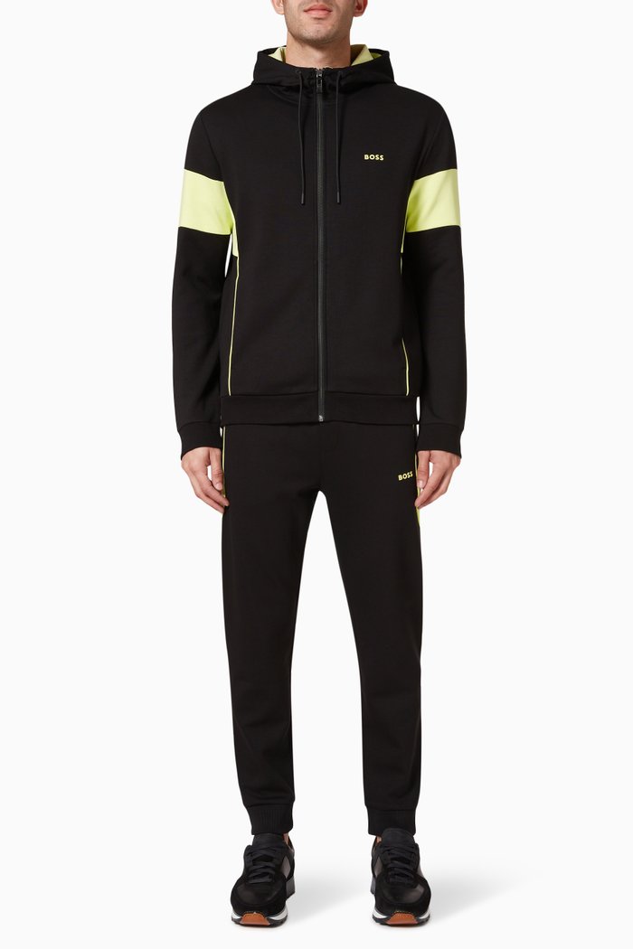 Tracksuit in Cotton Blend, Black