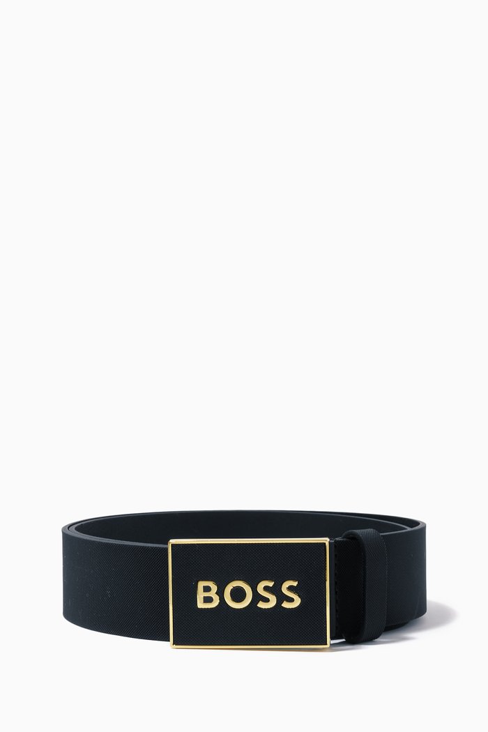 

Boss Icon Belt in Leather, Blue