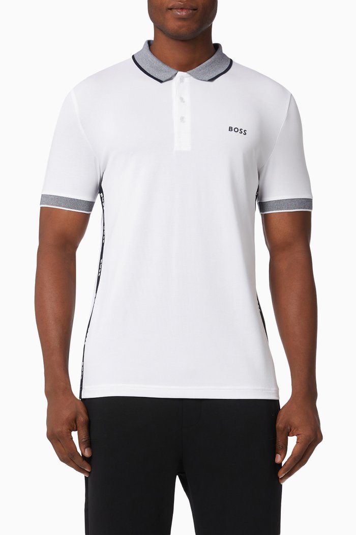 Polo Shirt in Cotton Piqué, White