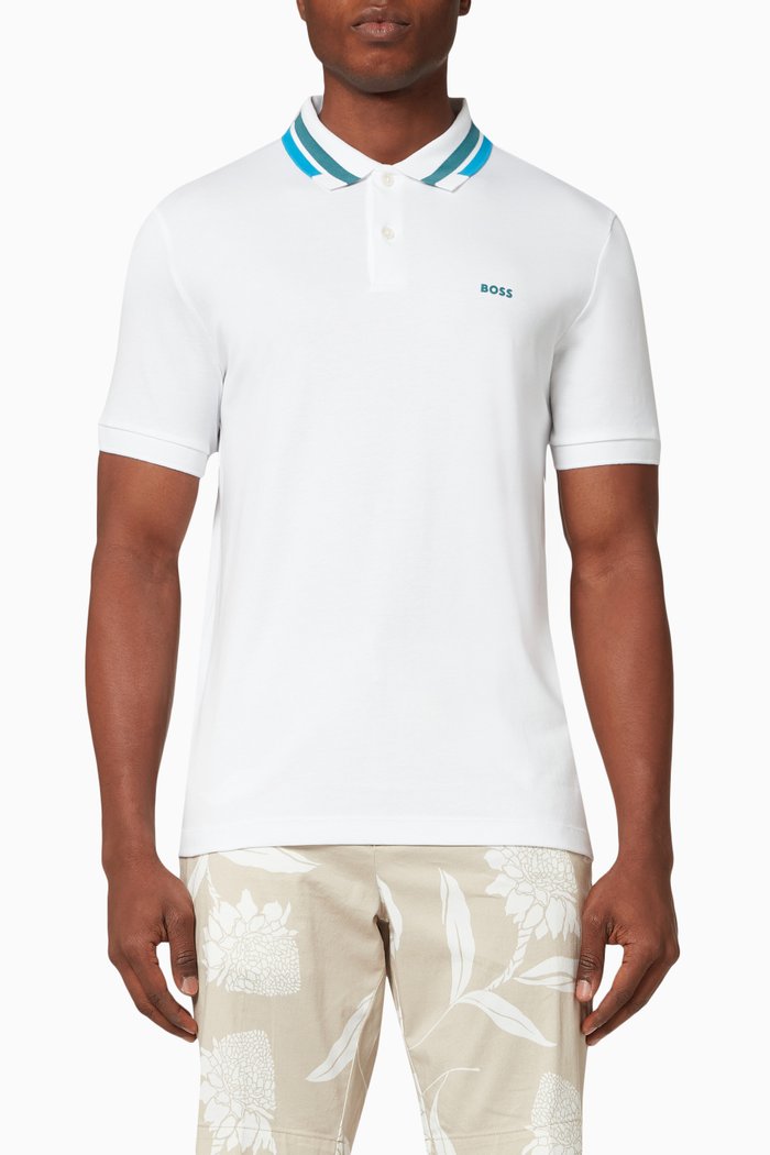 

Slim Polo Shirt in Cotton Piqué, White