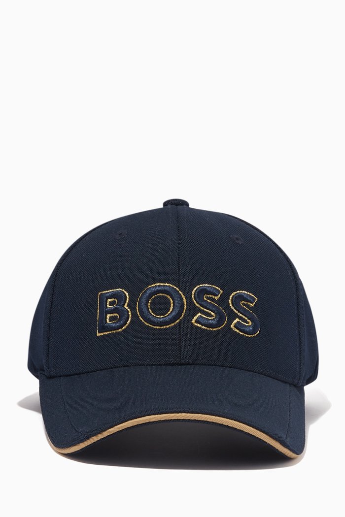 

Logo Embroidered Baseball Cap in Gabardine, Blue