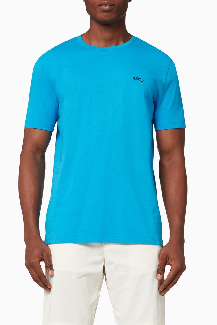 

Chest Logo T-shirt in Cotton Jersey, Blue