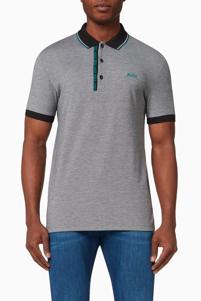 

Polo Shirt in Cotton Piqué, Black
