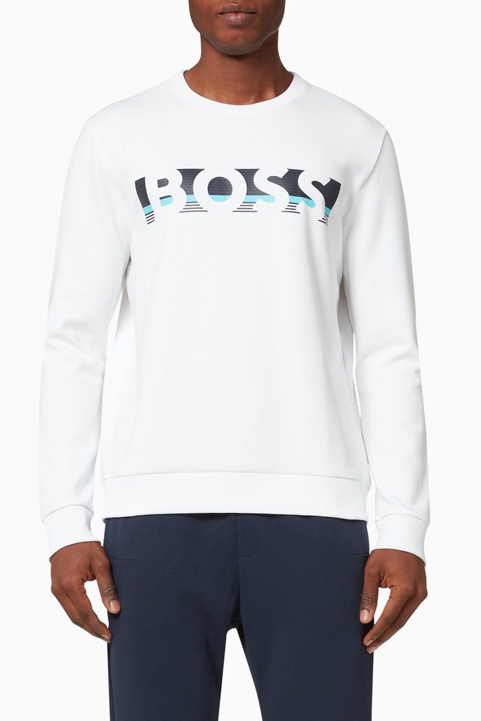

Logo Sweatshirt in Cotton Blend, White