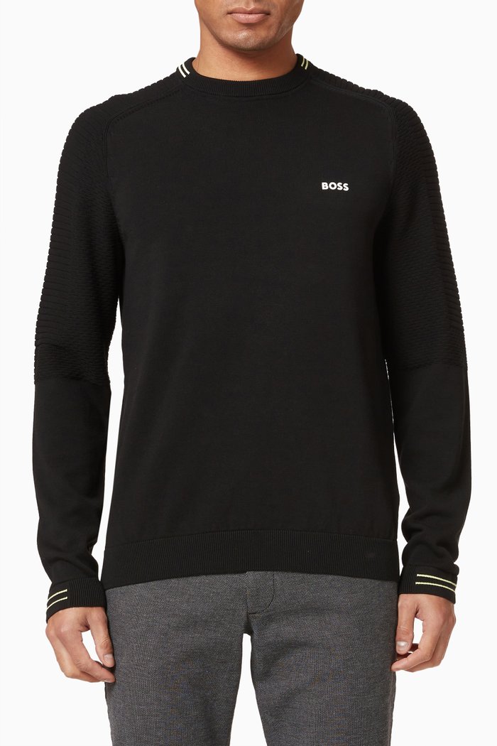 

Logo Sweater in Organic Cotton, Black