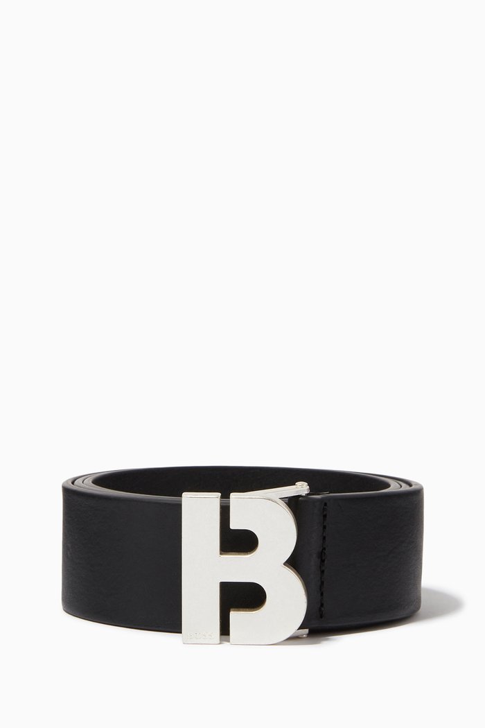 

Boss Icon Belt in Leather, Black