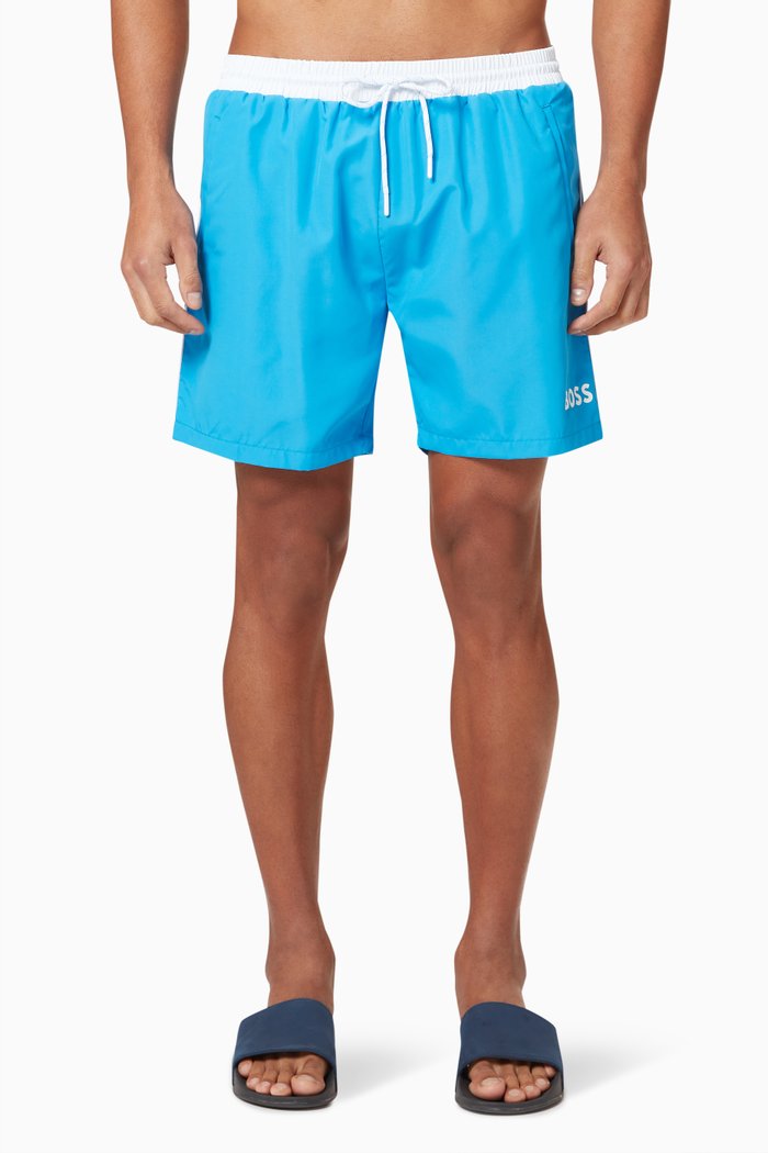 

Starfish Swim Shorts in Recycled Nylon, Blue