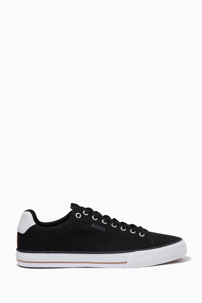 

Aiden Sneakers in Cotton Canvas, Black