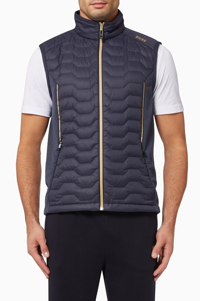 

Tiberius Gilet in Recycled Nylon, Blue