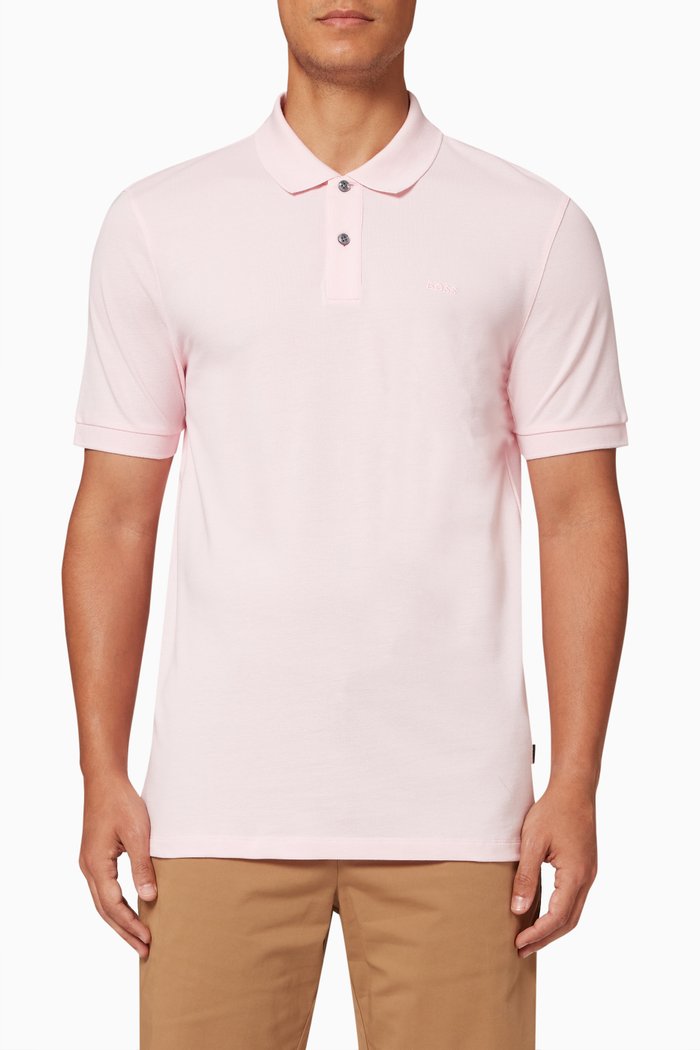 

Polo Shirt in Cotton Piqué, Pink