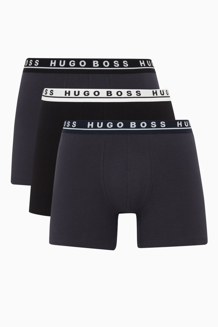 

Logo Boxer Briefs in Cotton Jersey, Set of 3, Multicolour
