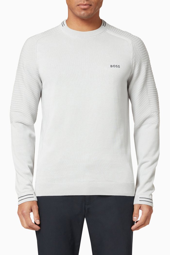 

Logo Sweater in Organic Cotton, Grey
