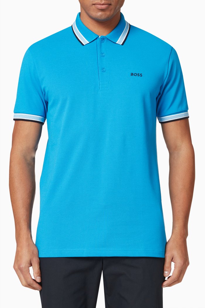

Polo Shirt in Organic Cotton, Blue