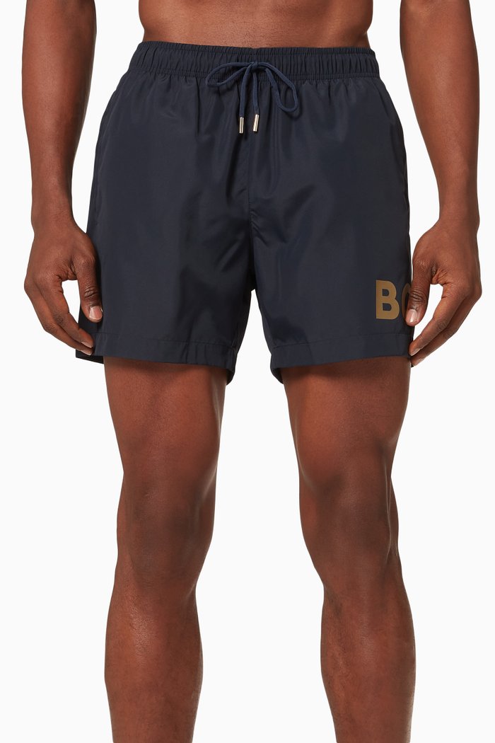 

Logo Swim Shorts in Recycled Material, Blue