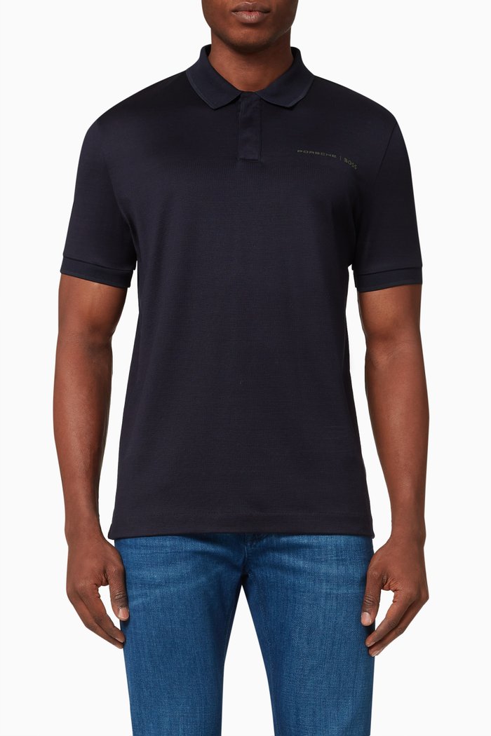 

Phillipson Polo Shirt in Cotton Piqué, Blue