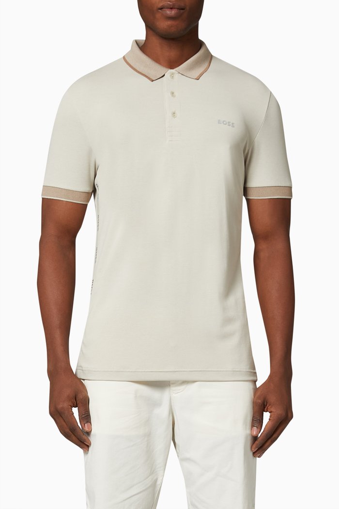 Paule Polo Shirt in Cotton Piqué, Neutral