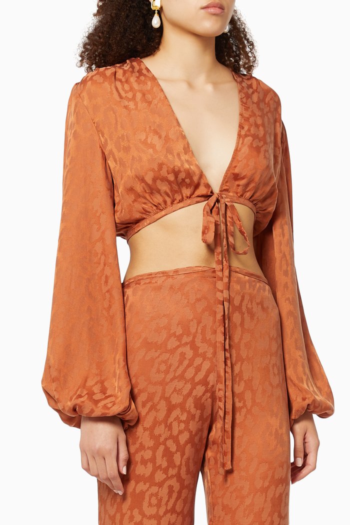 

Kenya Wrap Top, Orange