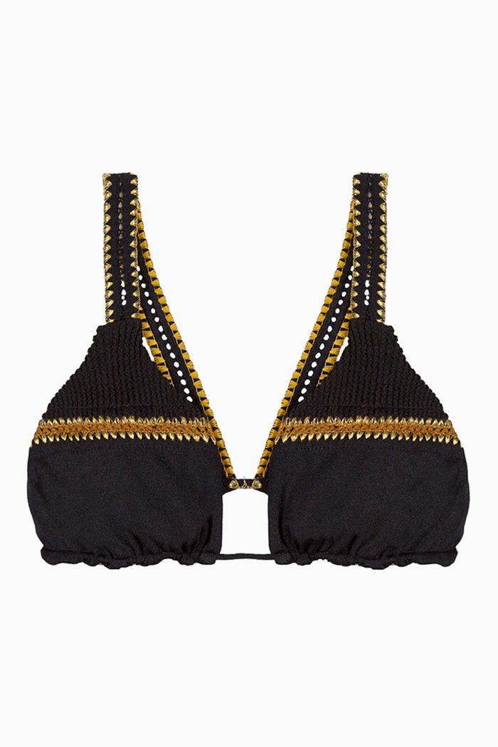 

Private Show Slide Bikini Top, Black