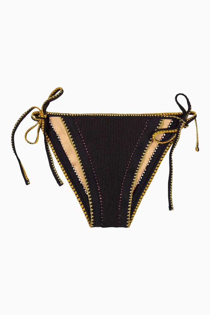 

Private Show Slide Reversible Bikini Bottoms, Black