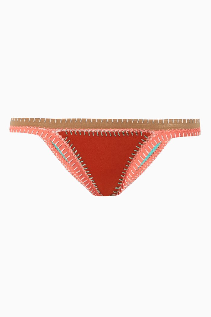 

Sunset Tri Star Reversible Bikini Bottoms, Orange